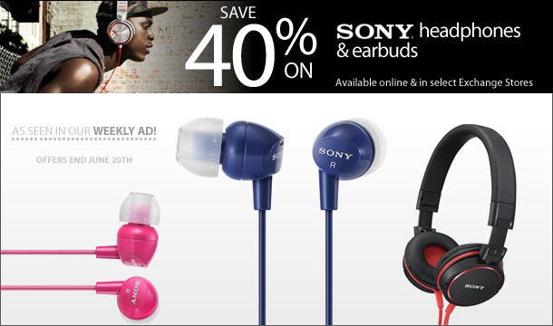 40% Off Sony Earbuds and Headphones
